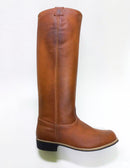 Bota do Ginete Cano Armado Masculina em Couro Legitimo - Café