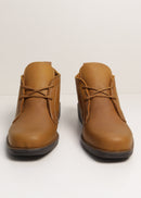 Botina Castelhana Masculina em Couro Legitimo - Baio